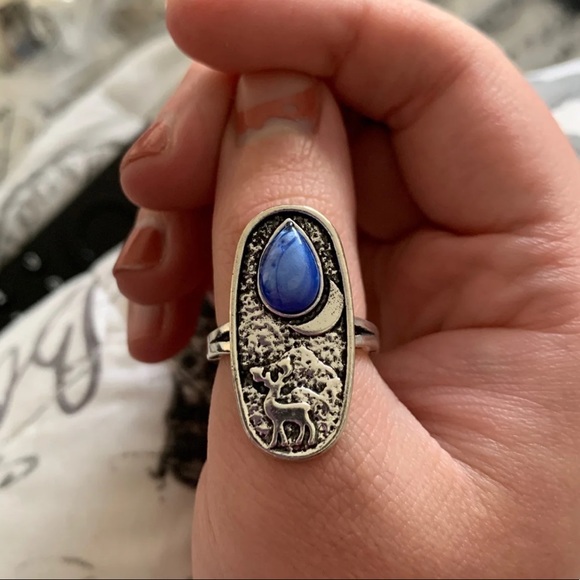1 LEFT 🦌 Mythical Country Deer Moon Sky Retro Ring 🦌 - Picture 2 of 5